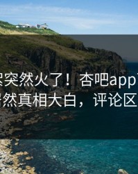 今晨花絮突然火了！杏吧app下载圈内人居然真相大白，评论区炸了