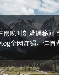 神秘人在傍晚时刻遭遇秘闻 窒息，糖心vlog全网炸锅，详情查看